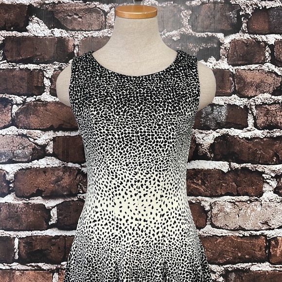 Eliza J Dress Sleeveless Black Cream A-Line Size 2 - Picture 6 of 15